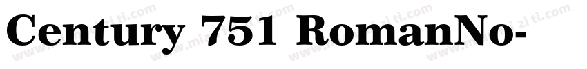 Century 751 RomanNo字体转换